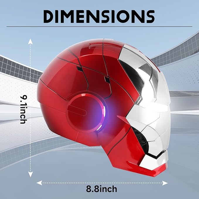 Wearable Iron Helmet (LED + Voice Control + Remote) - Main Colors
