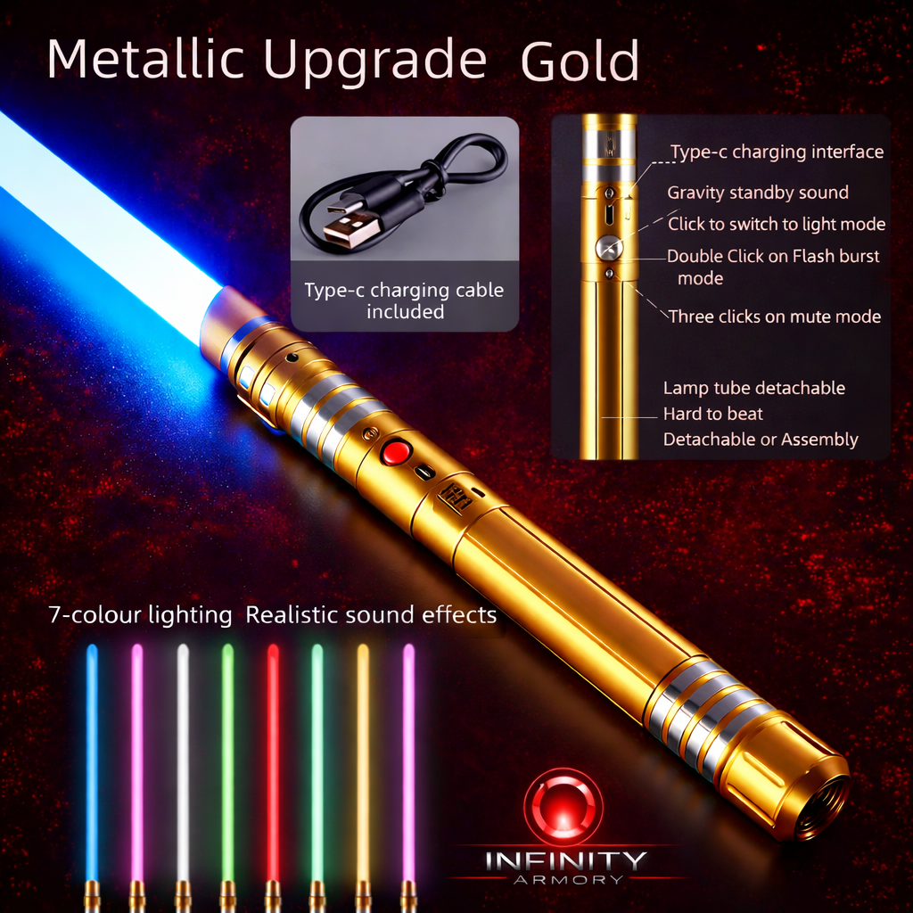 RGB 15-Color Metal Lightsaber – Dual Connect Edition