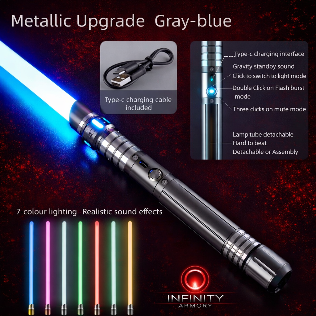 RGB 15-Color Metal Lightsaber – Dual Connect Edition