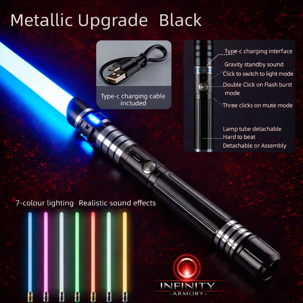 RGB 15-Color Metal Lightsaber – Dual Connect Edition