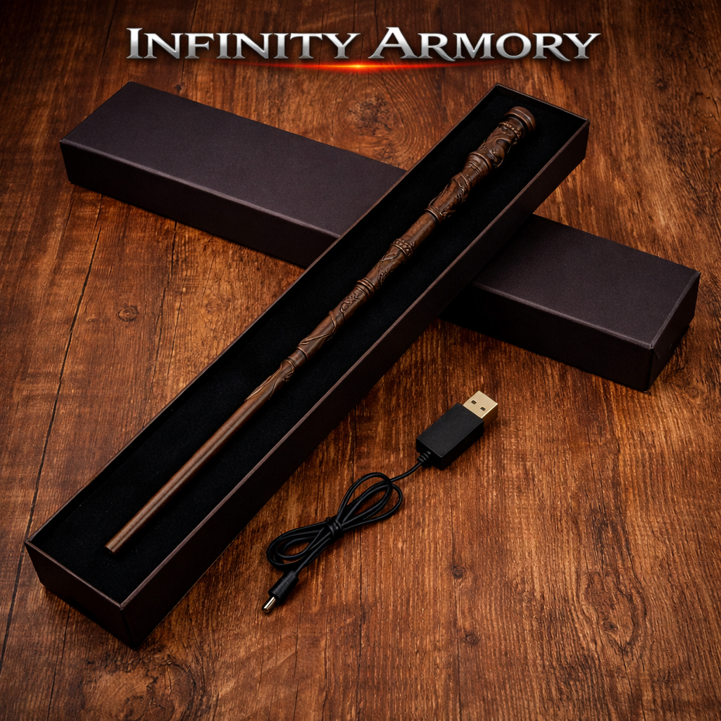 Fire Flasher Magic Wand – Cosplay Flame Effect Wand (Pro Magician Prop)