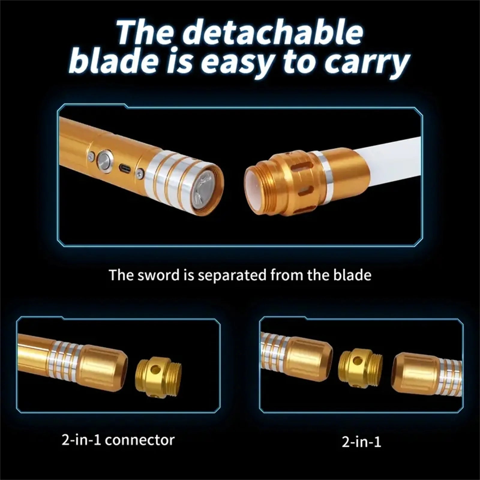 RGB 15-Color Metal Lightsaber – Dual Connect Edition