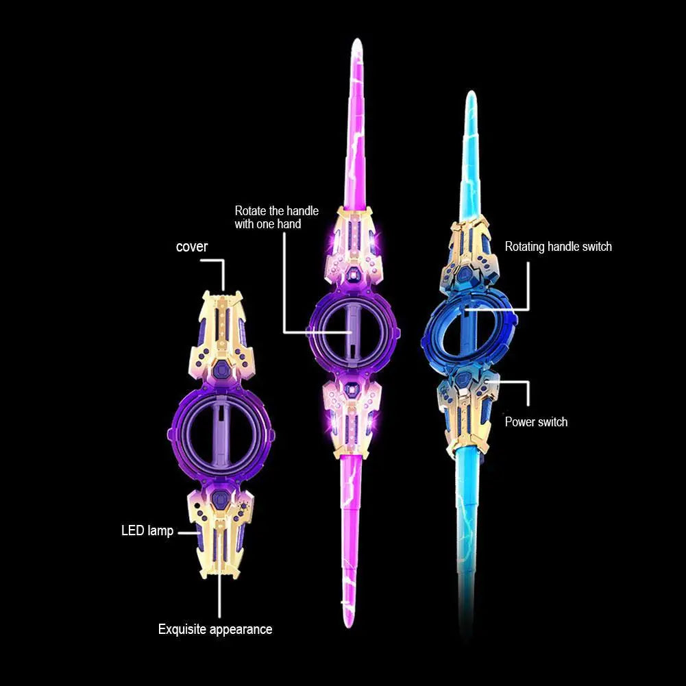 Rotating LED Light Saber Sword (Multi-Color Flash + Sound)
