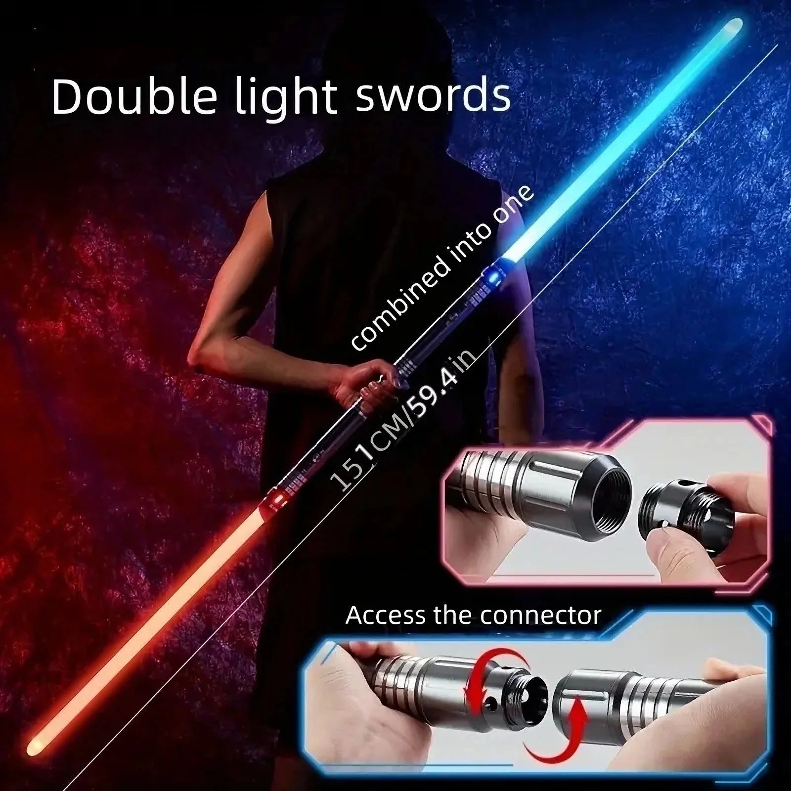 RGB 15-Color Metal Lightsaber – Dual Connect Edition