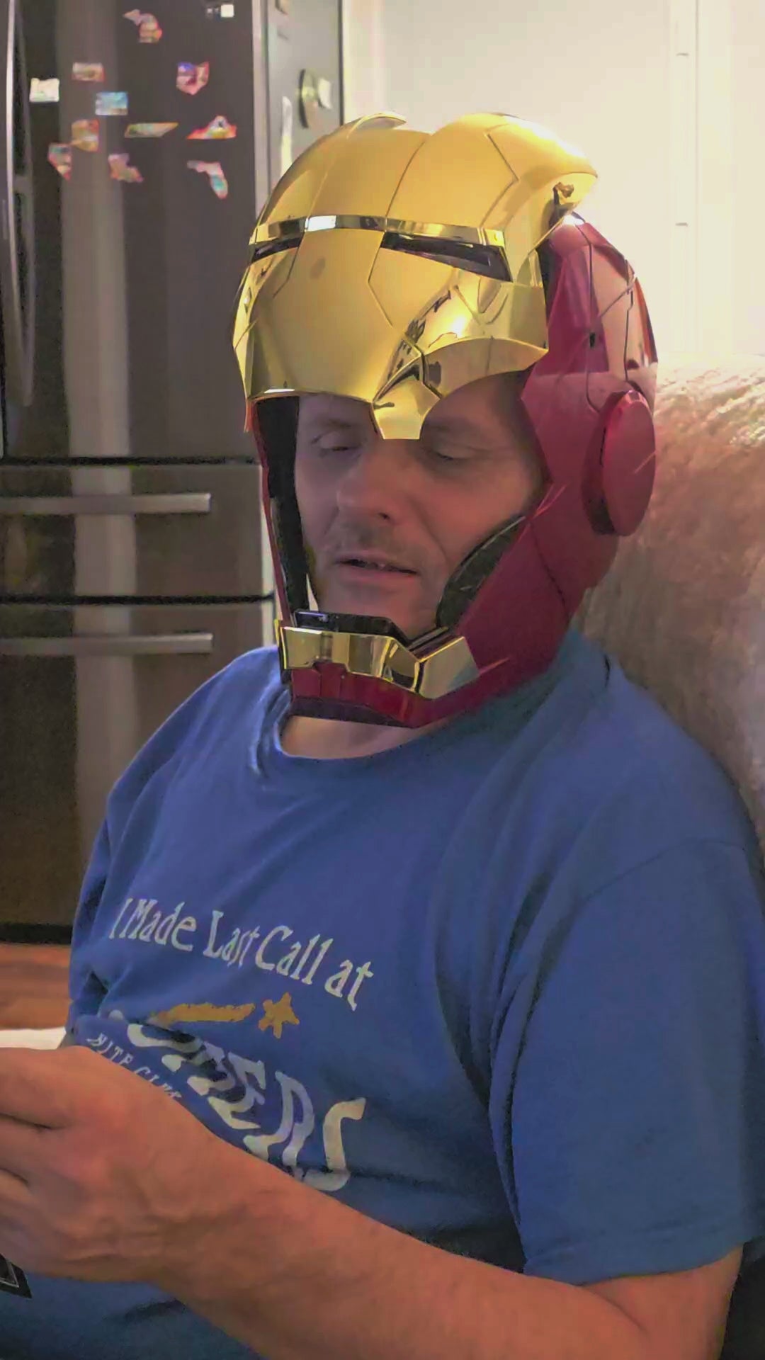 Wearable Iron Helmet (LED + Voice Control + Remote) - Main Colors