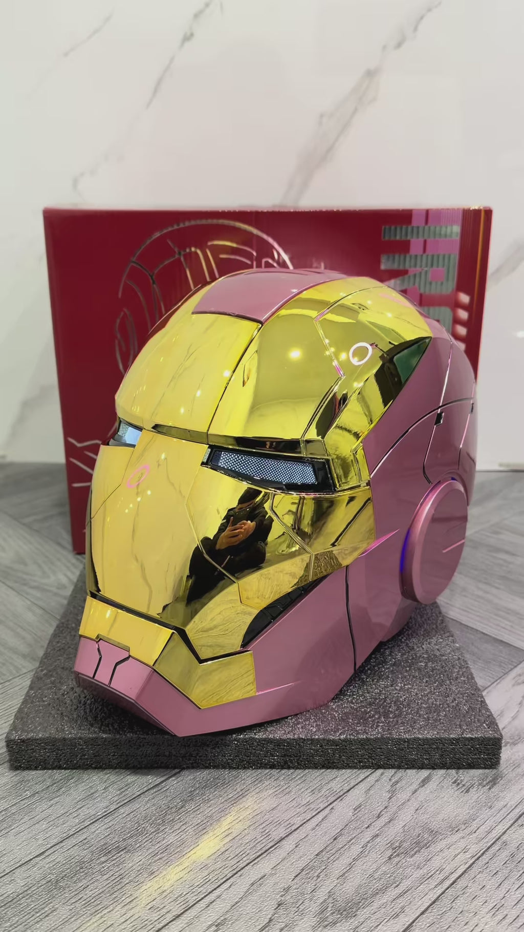 Wearable Iron Helmet (LED + Voice Control + Remote) - Special Colors