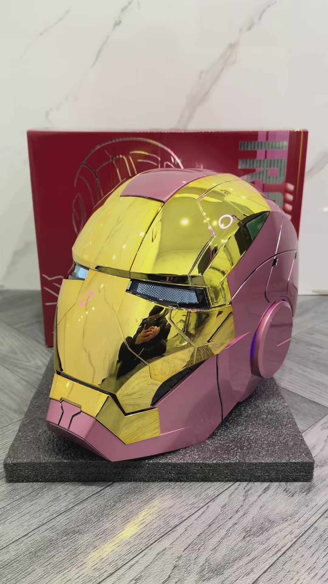 Wearable Iron Helmet (LED + Voice Control + Remote) - Special Colors