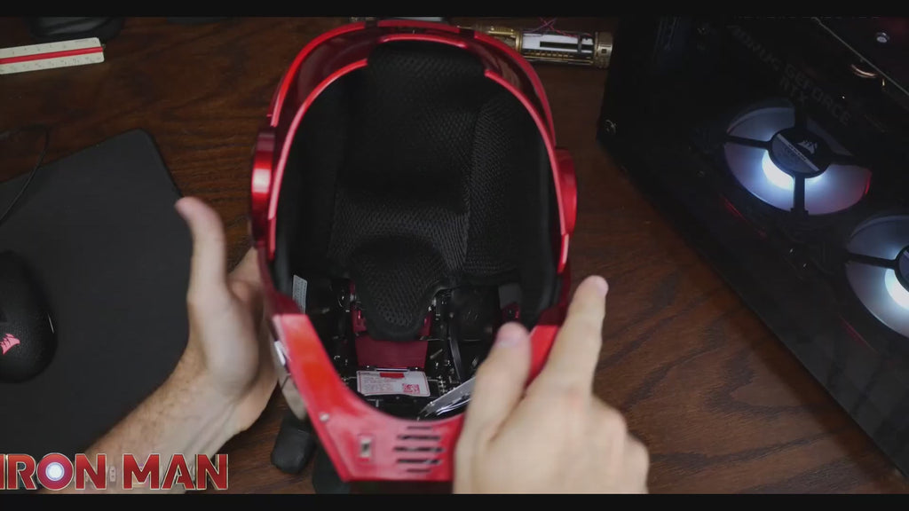 Wearable Iron Helmet (LED + Voice Control + Remote) - Main Colors